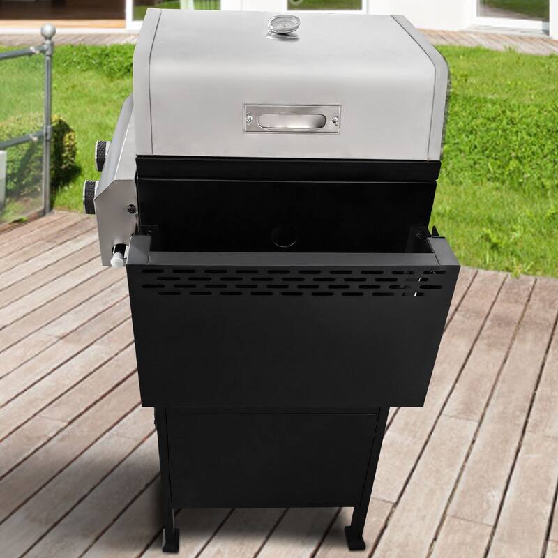 2 Burner Gas Grill and Pizza Oven for Outdoor Cooking While Camping or Tailgating.