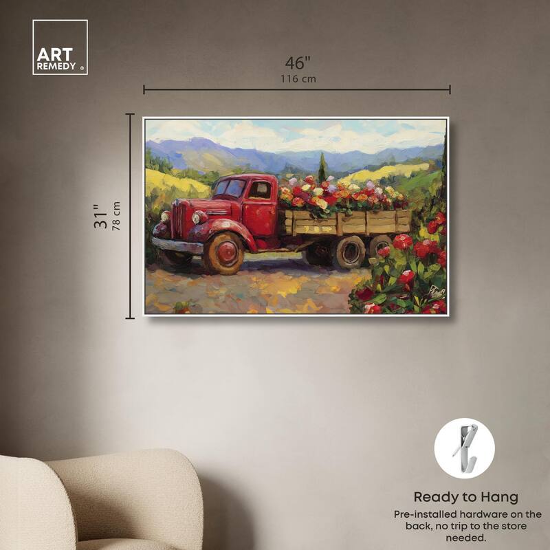Flowers in Transit II Canvas by Art Remedy
