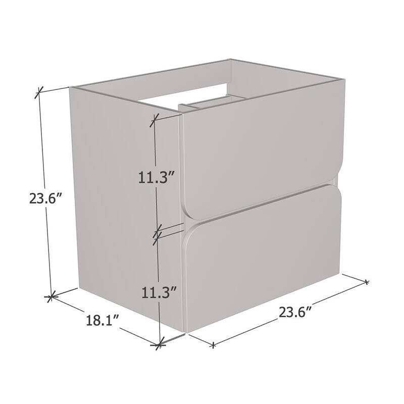 Azurro 2S 60 Floating Bathroom Vanity (24" Width)