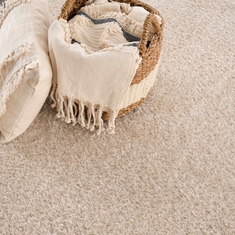 Hauteloom Heavenly Solid Shag Shaggy High Pile Area Rug