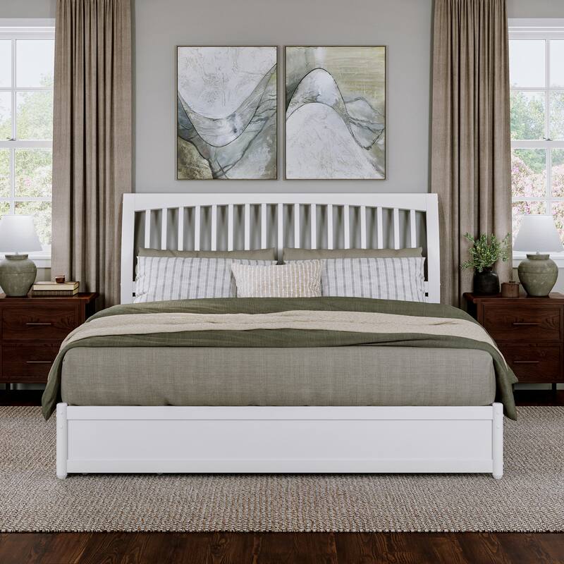 Roslyn Platform Bed with Panel Footboard and Storage Drawers