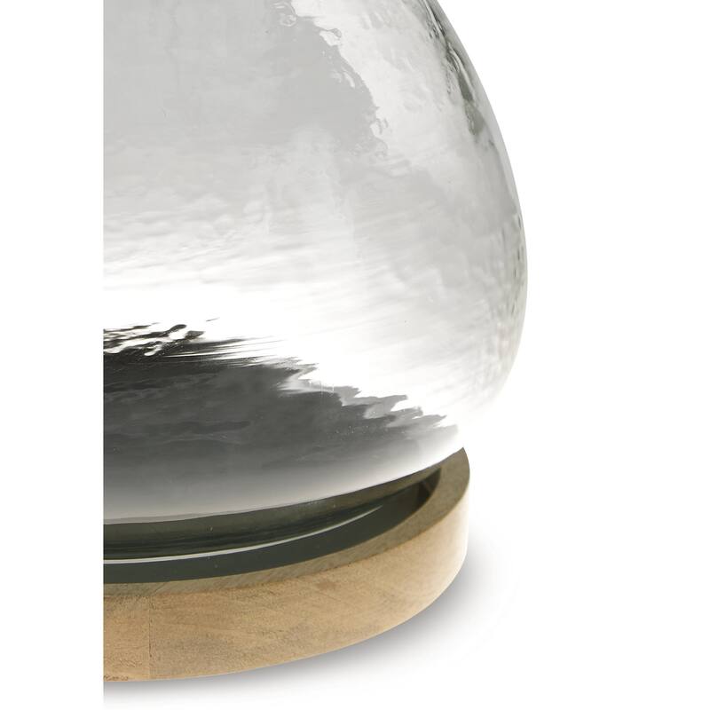 Signature Design by Ashley Adalisen Clear/Brown Candle Holder - 10.5" W x 10.5" D x 12" H