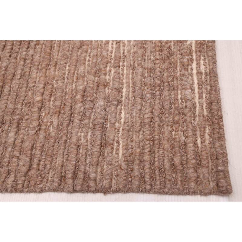 ECARPETGALLERY Hand-knotted Looma Brown Wool Rug - 7'10 x 9'9
