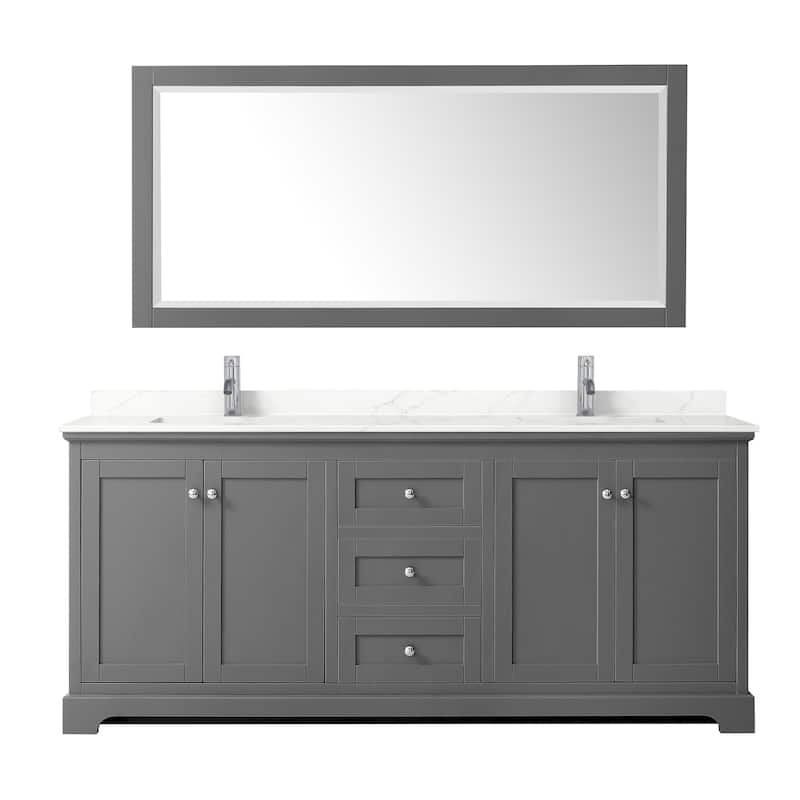 Wyndham Collection WCV232380D-QTZ-UNSM70 Avery 80" Free Standing