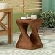 preview thumbnail 24 of 73, Christopher Knight Home - Aurelian Quenby MGO Lightweight Concrete Twist End Table with Wood-Grain Texture