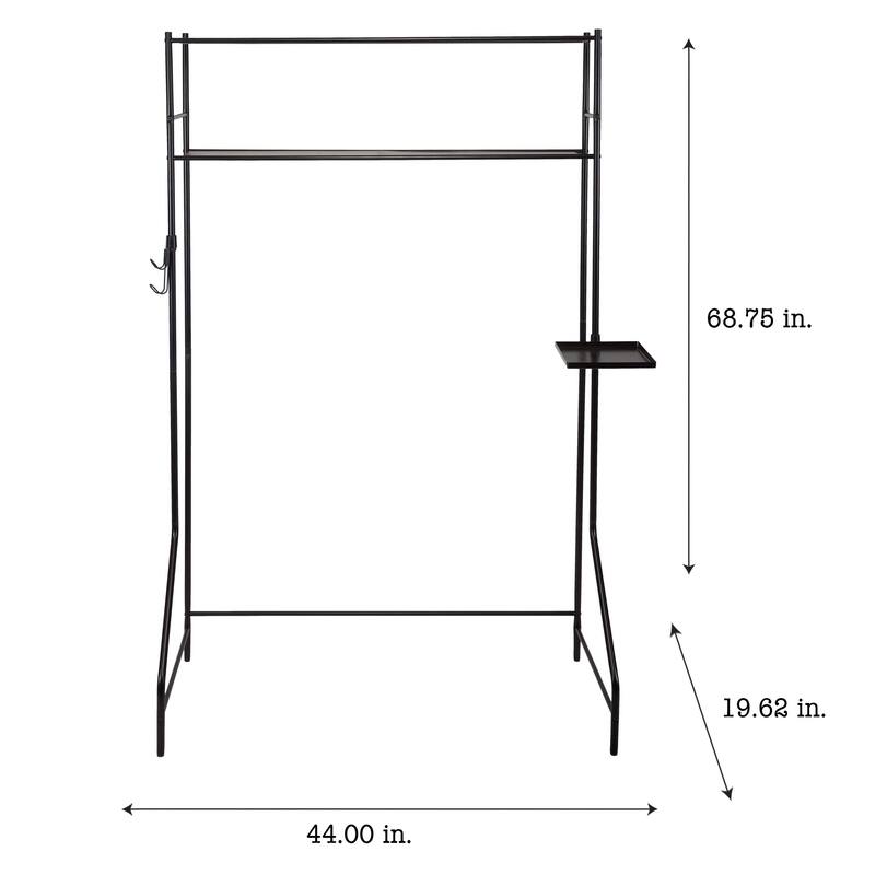 Organize It All Multi-Use Space Saver Rack in Black - 44" x 20" x 69"