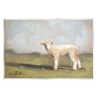 Stupell Baby Lamb Farmland Animal Wall Plaque Art by Sara Baker