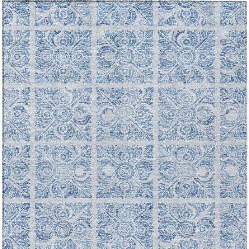HomeRoots Medallion Transitional Rectangle Outdoor Rug