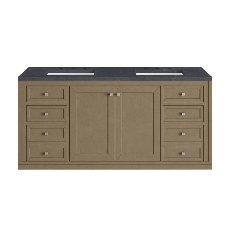 Chicago 60" Double Vanity, Walnut Whisper