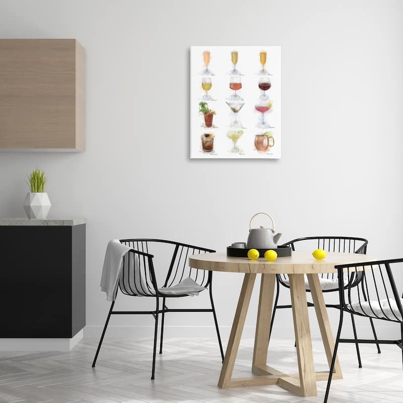 Stupell Soft Artisanal Cocktails Menu Canvas Wall Art Design By Matthew Piotrowicz