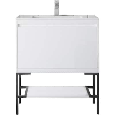 James Martin Vanities 805-V31.5-MB-GW Mantova 32" Single Basin Poplar