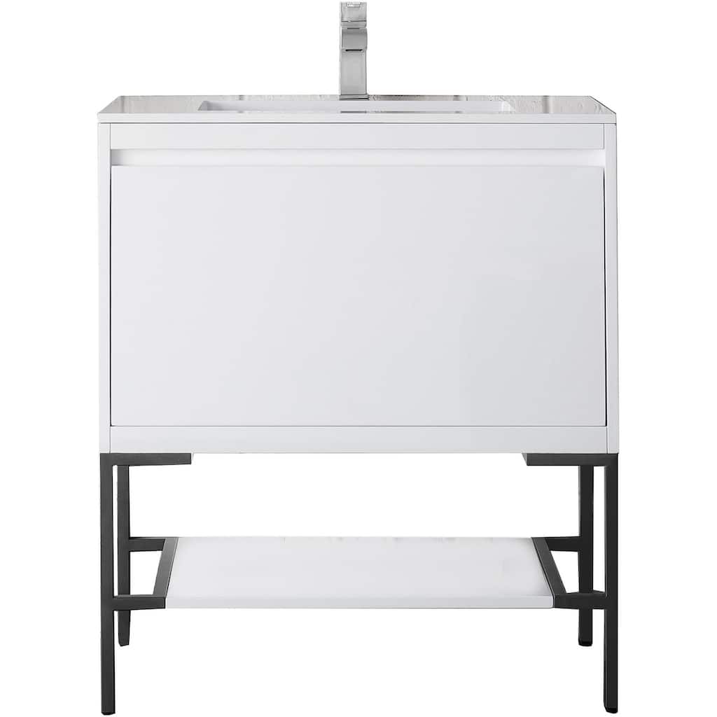 James Martin Vanities 805-V31.5-MB-GW Mantova 32" Single Basin Poplar