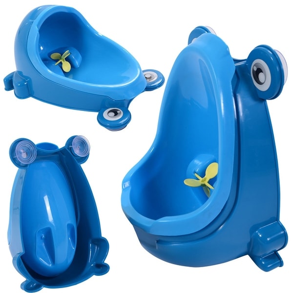 Costway New Cute Frog Potty Training Urinal for Boys with Funny Aiming Target (blue)