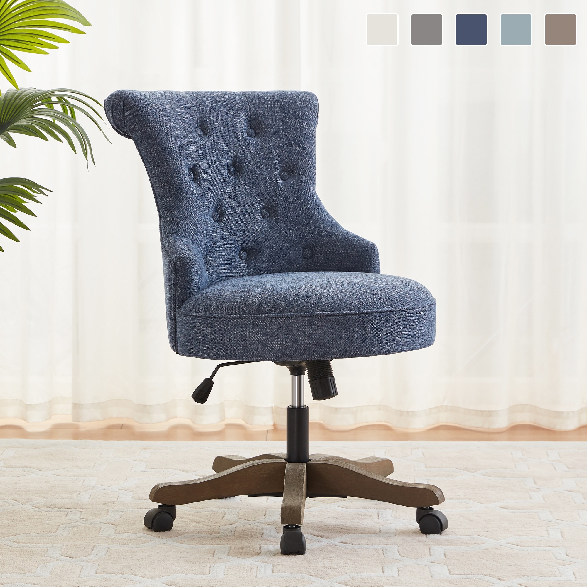 Velvet desk hotsell chair swivel