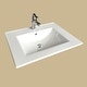 preview thumbnail 9 of 8, White Drop-in Sink 23.62" Porcelain Self-Rimming Rectangular Sink with Chrome Faucet and Drain Renovators Supply
