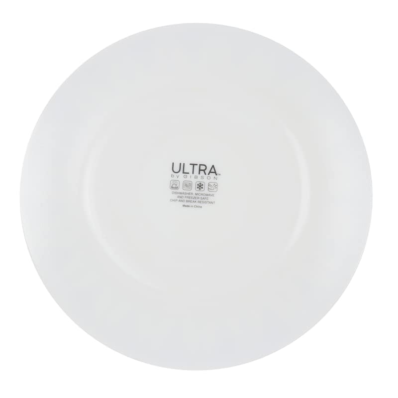 4 Piece 10 Inch Round Tempered Opal Glass Dinner Plate Set