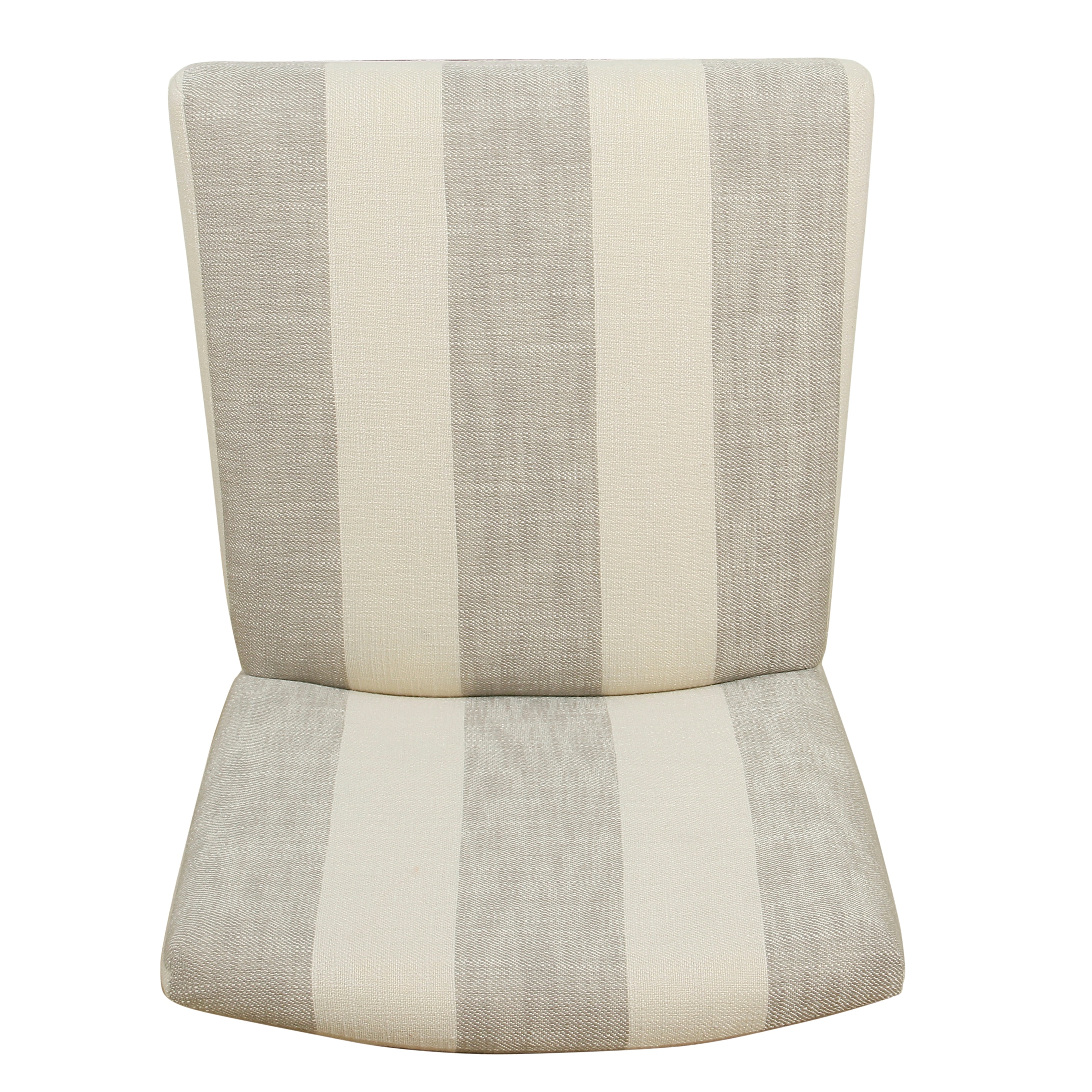 HomePop Parsons Classic Upholstered High Back Curved Top Barstool 24-inch Grey Stripe