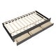preview thumbnail 25 of 26, Space-saving Upholstered Platform Bed with Trundle and 3 Drawers, Linen Fabric, Twin Size
