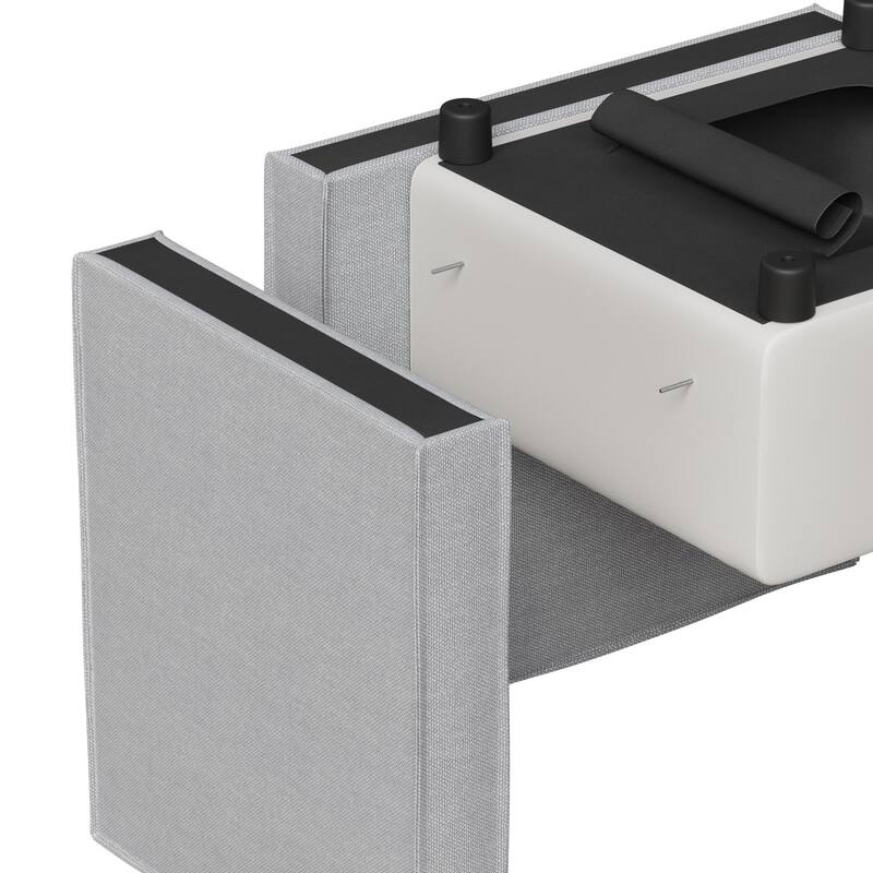 Linen Fabric Single Sofa Chair, Comfy Upholstered Reading Armchair, Modern Decorative Chair for Bedroom, Reading Room