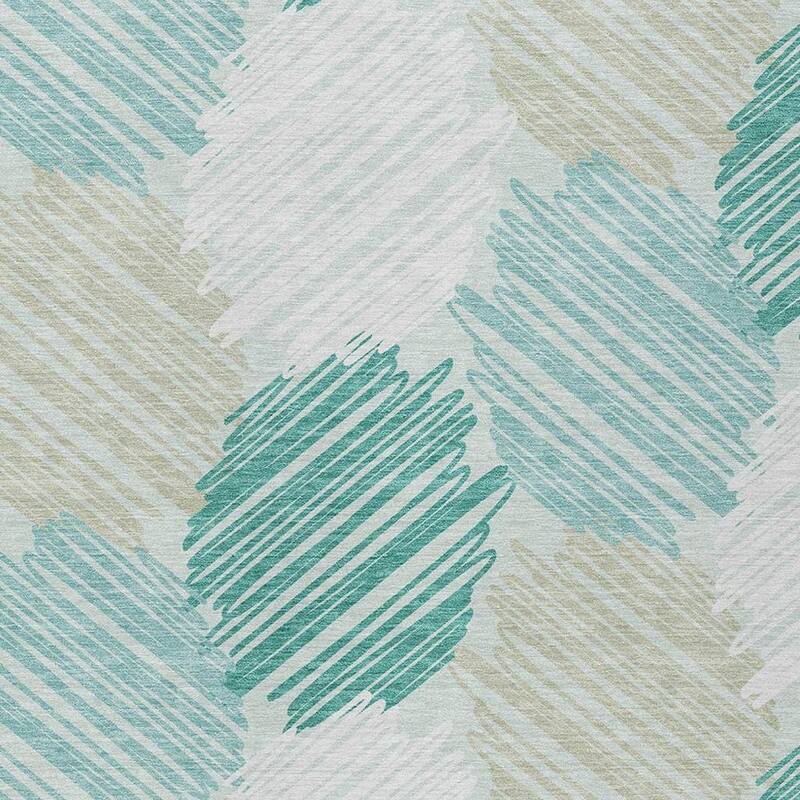 HomeRoots Geometric Transitional Rectangle Outdoor Rug