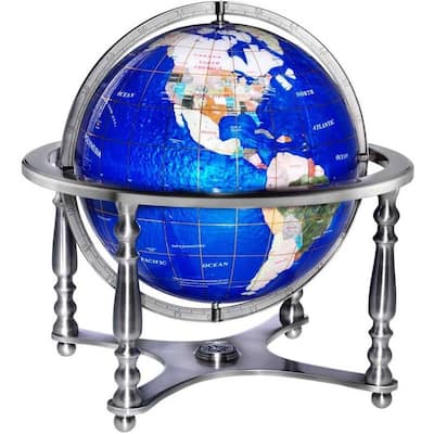 Compass Jewel Gemstone World Globe