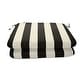 preview thumbnail 1 of 21, Sunbrella Striped fabric 18in. square seat pad with 10 options (2 pack) - 18"W x 18"D x 2.5"H