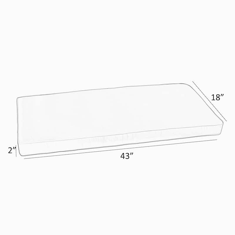 Sorra Home Indoor/Outdoor Solid Corded Bench Cushion