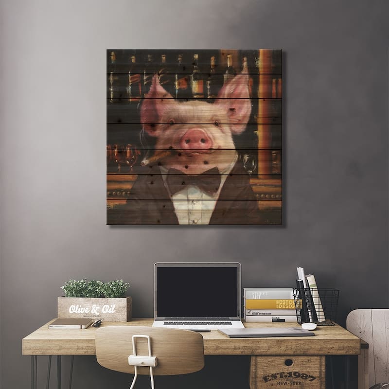 High Roller Print On Wood by Lucia Heffernan - Multi-Color