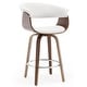 preview thumbnail 43 of 186, 26"/29" Faux Leather Swivel Bar Stools, Wood Counter Stool Pure White - Counter Height