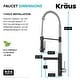 preview thumbnail 82 of 143, Kraus Artec 2-Function Commercial Pulldown Pot Filler Kitchen Faucet