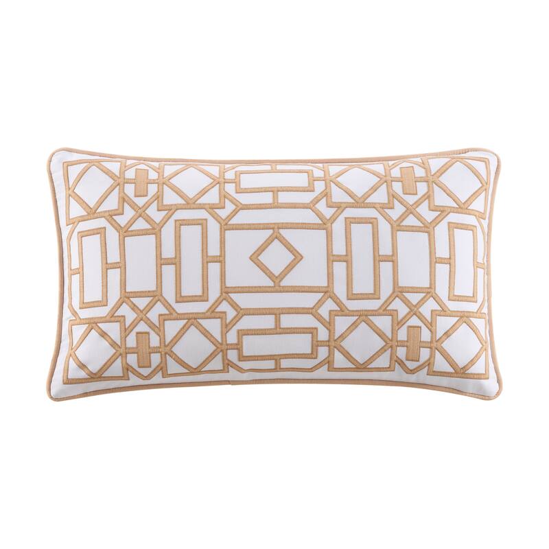 Southern Tide Trellis Square Linen Decorative Pillow - 22"W x 12"L - Linen