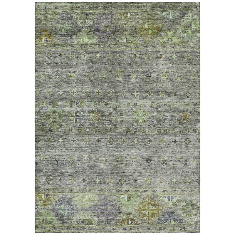 HomeRoots Floral Transitional Rectangle Outdoor Rug