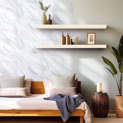 48 Inch White Floating Shelf