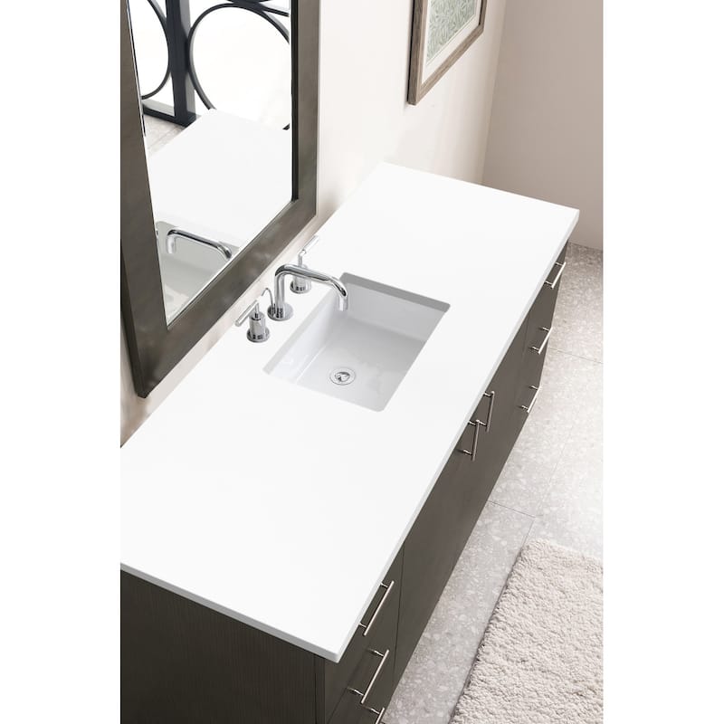 James Martin Vanities Metropolitan 60" Single Vanity, Silver Oak