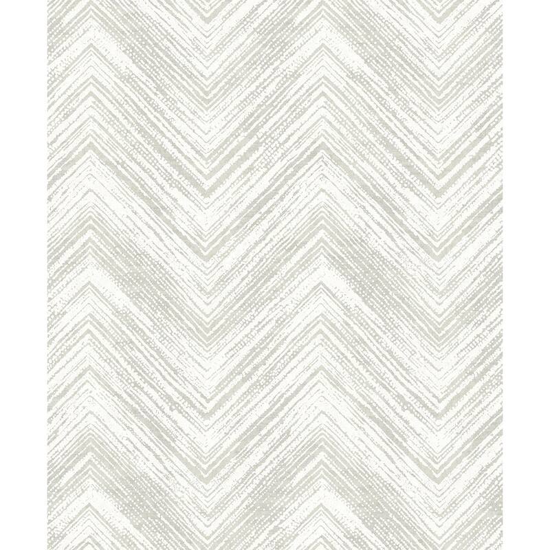 Seabrook Designs Elisiana Chevron Non-Woven Unpasted Wallpaper - 20.9 in W x 33 ft. L - Ivory