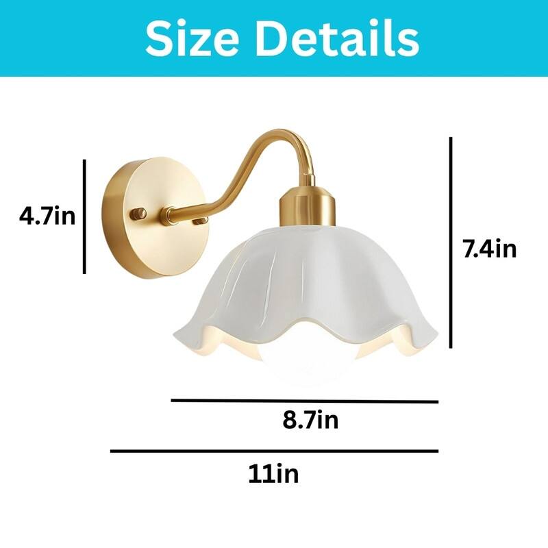 2 Pack bulb lights bronze light fixture glass, metal wall lights
