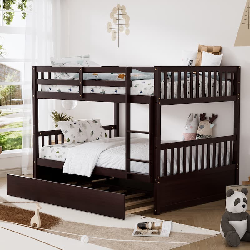 Ouyessir Full Over Full Bunk Bed with Trundle
