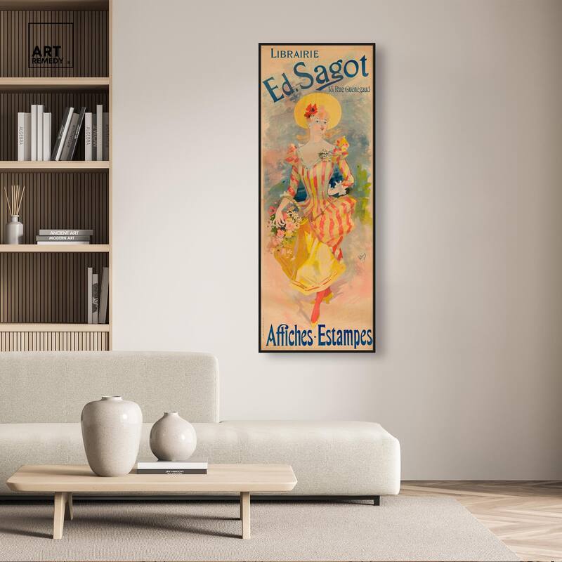 Bookstore Ed Sagot Panoramic Canvas by Art Remedy