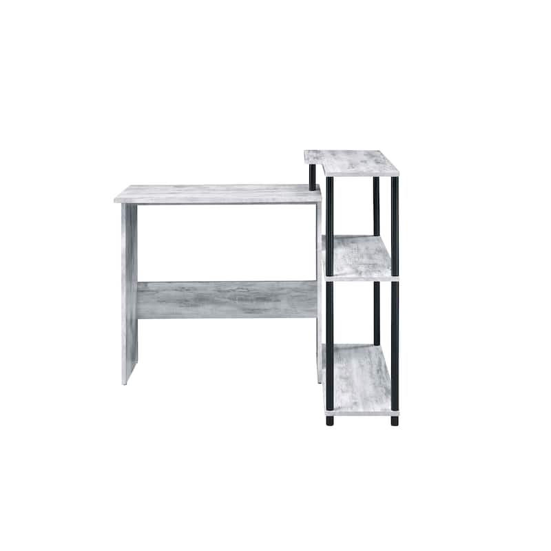 Levi Antique White & Black Finish Writing Desk - White
