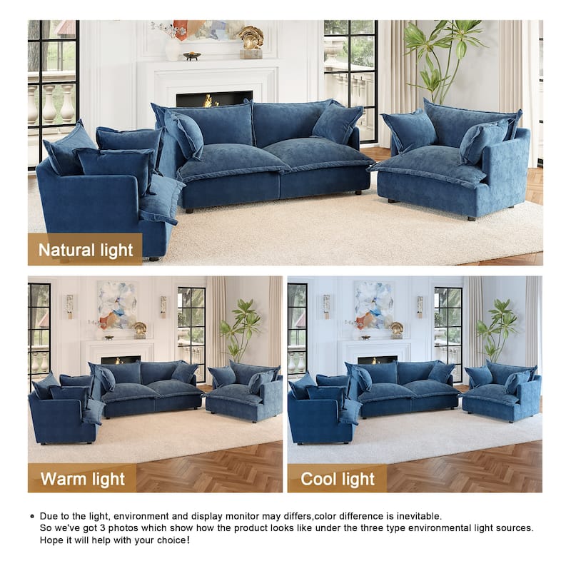 Cloud Chenille Upholstered Modular Sectional Sofa