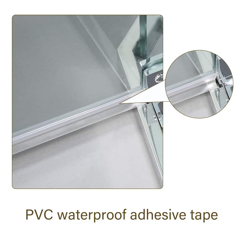 Shower Door 34-1/8" x 72" Semi-Frameless