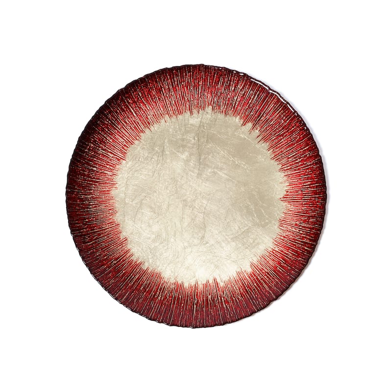Celestial Rim Glass Dinner Plates, Set of 6