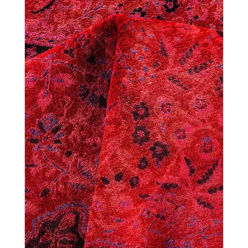 Overdyed, One-of-a-Kind Hand-Knotted Area Rug - Pink - 5' 1" x 7' 8"