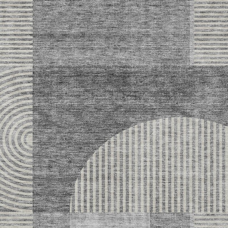 HomeRoots Geometric Transitional Rectangle Outdoor Rug