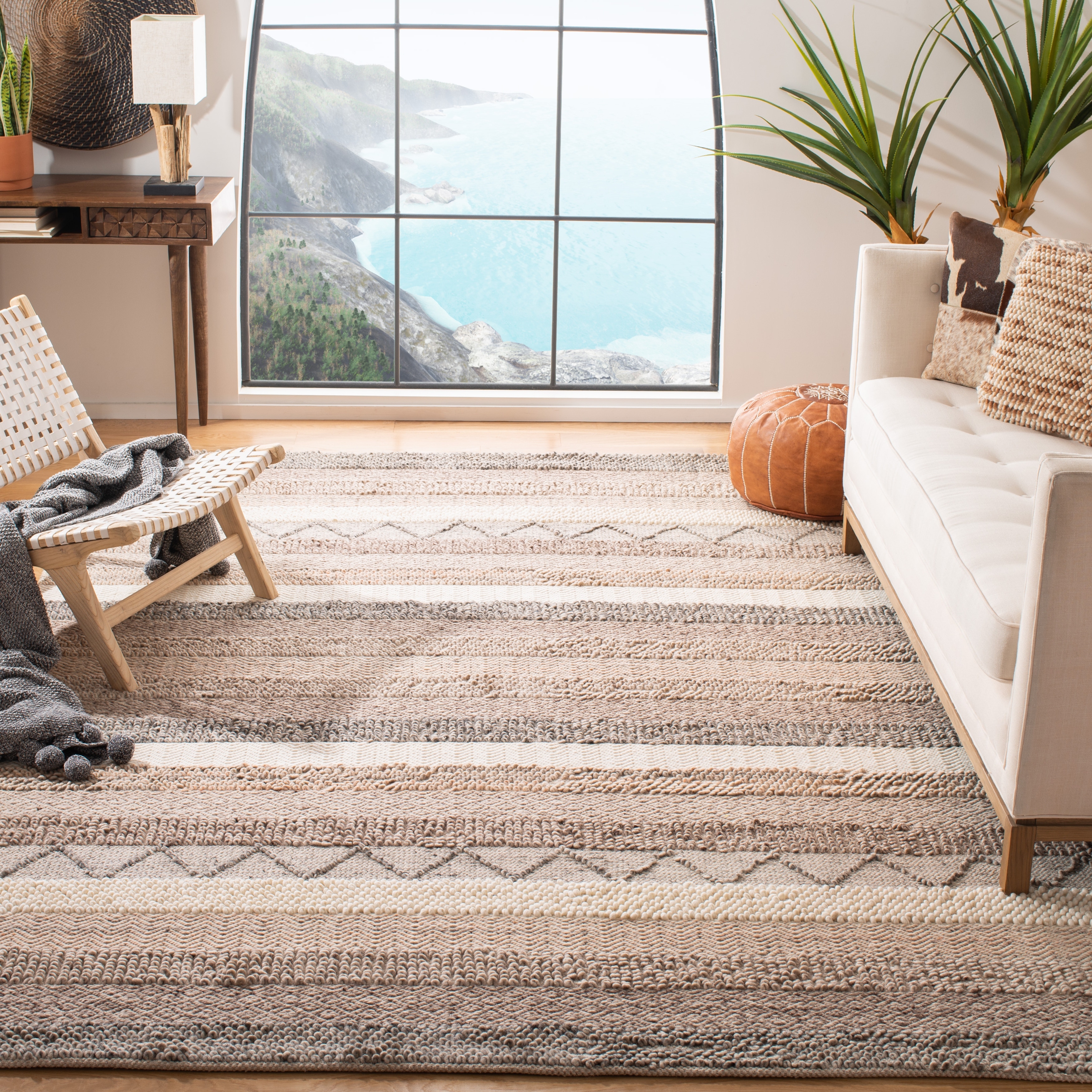 SAFAVIEH Handmade Natura Adamantini Wool Rug - Overstock - 40461958
