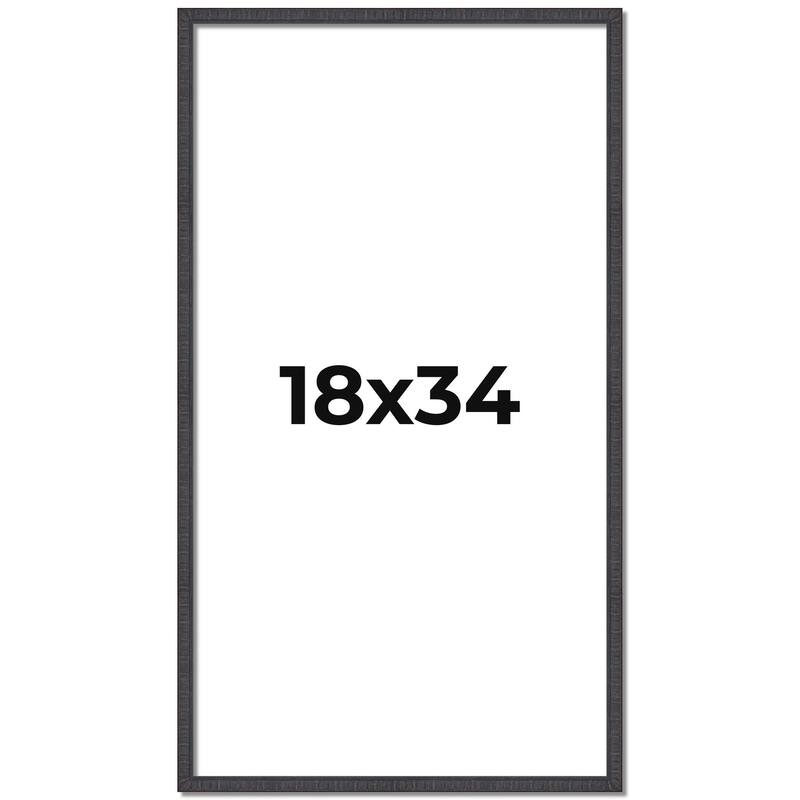 18x34 Frame Brown Solid Wood Picture Frame - Complete Modern Photo
