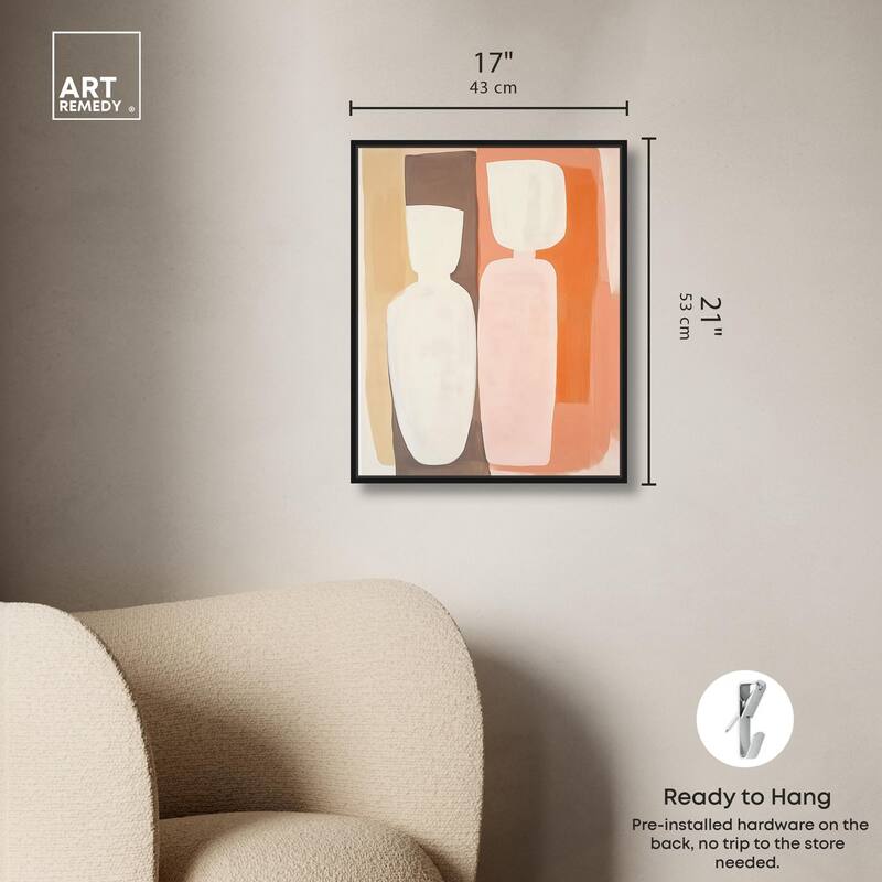 Pink Meets Clay I Canvas by Art Remedy