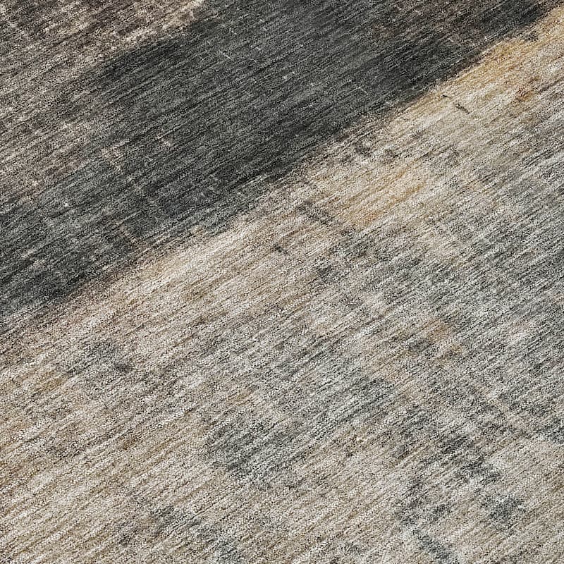 Machine Washable Indoor/ Outdoor Abstract Contemporary Chantille Rug