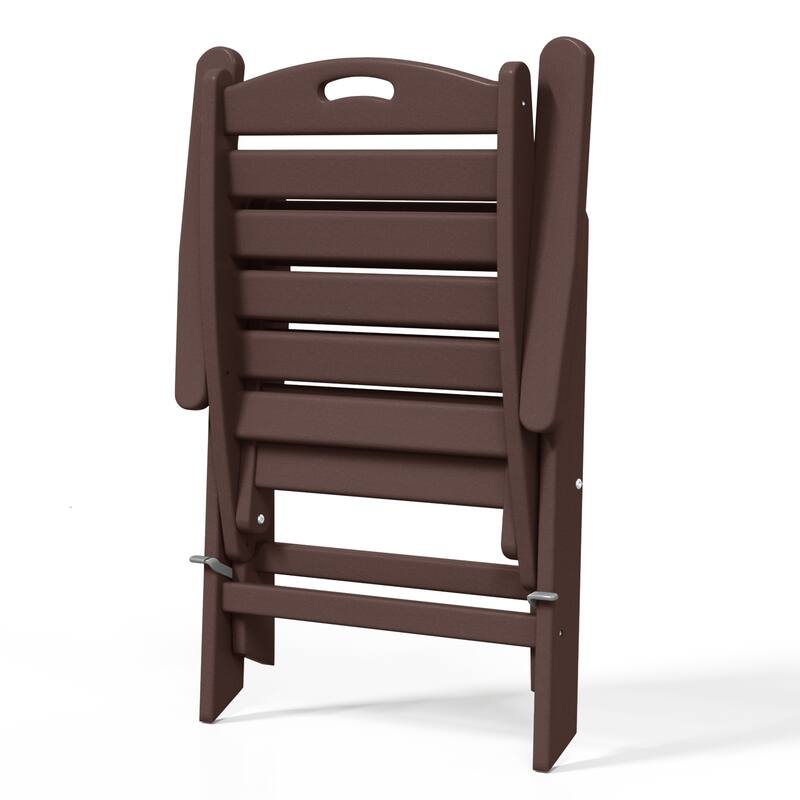 Laguna 7-Piece Rectangular Table Folding Highback Chair Dining Set