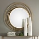 preview thumbnail 3 of 1, Uttermost Whirlwind 39" Round Wire Framed Modern Gold Large Wall